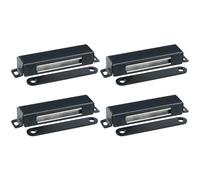 Mooche 4 Pièces Aimant Porte Placard 9.5 CM pour Porte de Placard de Cuisine, Loquet de Porte Magnétique Aimant Meuble Fermeture pour Tiroir, Armoire, en Acier Inoxydable