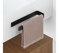 Mooche Porte Serviette Salle de Bain, Longueur 22.5 CM, Barres Porte-Serviettes Support Mural, en Acier Inoxydable, Porte Serviette de Bain Antirouille et Durable, Noir