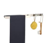 Mooche Porte Serviettes Salle de Bain avec 2 Crochets, 40 CM, Barre Porte-Serviettes Mural Large éventail d'Applications, en Acier Inoxydable, Fixation Murale à Cuisine ou Douche, Brossée