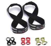 MOOCY Sangles d'haltérophilie en forme de 8, noir, Small