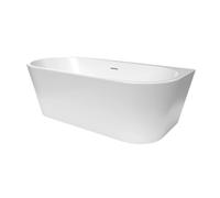 Mood 170x80 cm baignoire îlot en acrylique 227L, orientation gauche et droite, avec siphon + pieds, blanc (SATVMOOD1700Z)