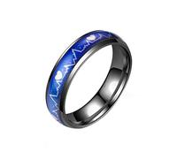 Mood Changer Couleur Heart Beat Ring Party Jewelry Couple Band Black6
