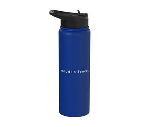 Mood Silence - Amoureux du silence minimaliste et amusant Stainless Steel Insulated Water Bottle