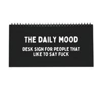 Mood Turning Sign - Daily Desk Sign | Novelty Message Board with Rotating Panels, Identify Emotions and Conversations for Studio, Office, Classroom, Home Desk, Fun Interactive Display