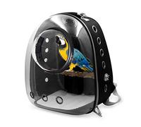 mooderff Sac À Transport pour Perroquet, Capsule D'espace Transparente Travel Cage Cat Dog Pet Carrier Sac À Dos