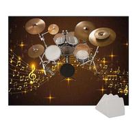 MOODEST Tapis de batterie, tapis de batterie électrique, tapis insonorisant, accessoires de batterie, ensemble de batterie électronique, tapis d'entraînement de musique - Color-2|| 120 x 80 cm