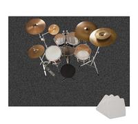 MOODEST Tapis de batterie, tapis de batterie électrique, tapis insonorisant, accessoires de batterie, ensemble de batterie électronique, tapis d'entraînement de musique - Color-7|| 120 x 70 cm