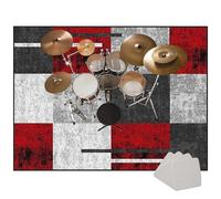 MOODEST Tapis de batterie, tapis de batterie électrique, tapis insonorisant, accessoires de batterie, ensemble de batterie électronique, tapis d'entraînement de musique - Couleur 16 || 120 x 90 cm