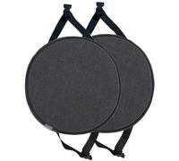 MOODMUSE Lot De 2/4 Coussins De Chaise Ronds avec Attaches,Galette De Chaise for Tabouret Haut,Coussin De Siège Rond for Salle À Manger,Cuisine Et Bureau(Blue Grey,45cm(Pack of 2))