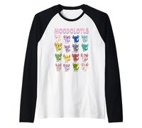 Moodolotls Axolotl Tableau d'humeur Animal Mignon émotion Kawaii Manche Raglan