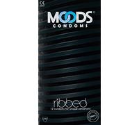 Moods Ribbed - 12 préservatifs violets, nervurés