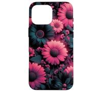 Moody Dark Floral Sarcelle Motif Marguerite Esthétique Coque pour iPhone 16 Pro Max