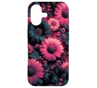 Moody Dark Floral Sarcelle Motif Marguerite Esthétique Coque pour iPhone 17