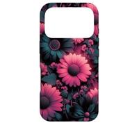 Moody Dark Floral Sarcelle Motif Marguerite Esthétique Coque pour iPhone 17 Pro