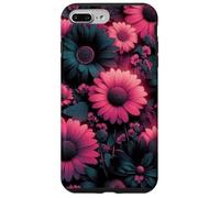 Moody Dark Floral Sarcelle Motif Marguerite Esthétique Coque pour iPhone 7 Plus/8 Plus