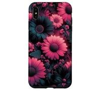 Moody Dark Floral Sarcelle Motif Marguerite Esthétique Coque pour iPhone XS Max