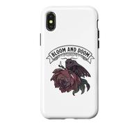 Moody Moth Bloom & Doom Gothique Élégance Style Vintage Coque pour iPhone X/XS
