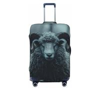 Moody Ram Housse de bagage de voyage en forme de portrait - Housses élastiques pour valises de 45,7 à 81,3 cm, Noir/blanc, Small