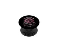 Moody Rose et Papillon de Nuit Gothique Floral Vintage PopSockets PopGrip Adhésif