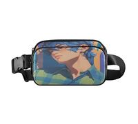 Moody Sac banane tendance pour garçons pour femmes, hommes, adolescents, mini sac banane avec sangle réglable pour l'entraînement, la course à pied, la randonnée, Poisson de combat esthétique, 1 size
