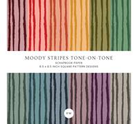 Moody Stripes Tone-on-Tone Scrapbook Paper, 8.5 x 8.5 Inch Square Pattern Designs: Textured Striped Pages in an Earthy Boho Color Palette for Scrapbooking, Junk Journals, Card Making & Paper Crafts