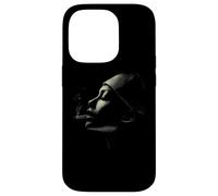 Moody Woman Smoking Profile Dark Noir Esthétique Coque pour iPhone 14 Pro