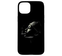 Moody Woman Smoking Profile Dark Noir Esthétique Coque pour iPhone 15 Plus