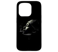 Moody Woman Smoking Profile Dark Noir Esthétique Coque pour iPhone 15 Pro