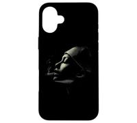 Moody Woman Smoking Profile Dark Noir Esthétique Coque pour iPhone 16 Plus