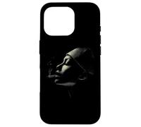 Moody Woman Smoking Profile Dark Noir Esthétique Coque pour iPhone 16 Pro