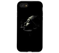 Moody Woman Smoking Profile Dark Noir Esthétique Coque pour iPhone SE (2020) / 7/8