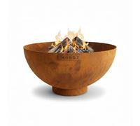 MOODZ Brasero Dome - Brasero de qualité supérieure 60 cm en acier Corten de 3 mm - Brasero de jardin robuste pour l'extérieur - Résistant aux intempéries et durable - Design extérieur
