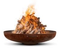 MOODZ Outdoor Living Brasero 60 cm - Brasero Exterieur - Barbecue Brasero - Brazeros Exterieur Barbecue Plancha - Acier Corten- 60x60x16 cm