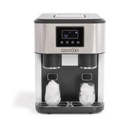 MOODZZ Machine à glaçons 3 en 1 et distributeur d'eau froide, glace pilée, 2 tailles de glaçons, production de glace 15-18 kg/24H, écran LCD