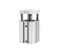 MOOEDJKL Vérin pneumatique Compact à Double Effet, Tige de Guidage, sans Aimant, CQMB12-5, CQMB16, CQMB20-20, 25-40, 32(Stroke 40mm)