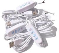 Mooff Adaptateur variateur d'intensité LED USB CC 5 V, câble d'extension avec interrupteur marche/arrêt pour ampoules LED, câble d'alimentation avec port USB