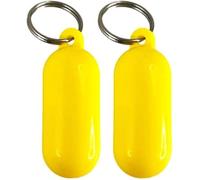 Mooff Lot de 2 porte-clés flottants pour sports nautiques - Haute visibilité - Jaune - Flottant - Design durable pour bateau, kayak et surf
