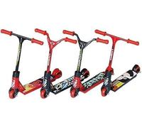 Mooff Mini trottinette à deux roues - Noir et rouge - Kit d'entraînement des doigts - Mini skateboards à doigts et vélos à doigts - 1 pièce