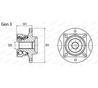Moog Op-wb-11091 de roulements de roue