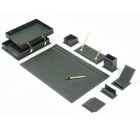 MOOGCO Organisateurs de bureau - Accessoires de bureau - Ensemble de tapis de bureau en cuir - Organiseur de bureau en cuir reconstitué - Accessoires de bureau - Organiseur de bureau