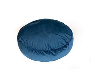 MOOI Moon Panier pour Chien en Velours Douillet, Rond, garnissage en ouate et Billes 100% Polyester et hypoallergénique, Lavable en Machine à 30 °C, Disponible en 2 Tailles, Bleu, 65 x 65 x 17 cm