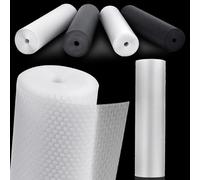 MooiFun Tapis Frigo en EVA, Tapis Fond de Tiroir Antiderapant Non-adhésif, Plastique Tapis pour Refrigerateur Placard Etagere, Protection pour Meuble, sous Evier Cuisine (Transparent/40cm x 610cm)