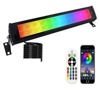 MOOILKO Barres lumineuses LED RVB 50 W, 96, étanches IP66, télécommande et application intelligente, for éclairage de scène Installation facile(1pc)