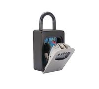 MOOILKO Boîte de Serrure offre-Fort en Alliage d'aluminium fixé Mur Boîtes Verrouillage Stockage clés Combinaison 4 Chiffres résistantes aux intempéries Accès Rapide(Metallo)