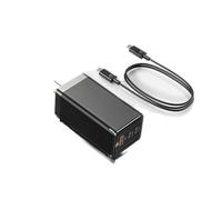 MOOILKO Chargeur USB C 65W Ricarica Rapida 4.0 3. QC4. QC PD3. PD USB-C Type Caricator Rapid Compatibilité Universelle(65W Pro US Black)