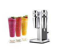 MOOILKO Machine à Lait Commerciale en Acier Inoxydable Milkshake Bubble Tea de remuant Bulleur Cuisiner sans Effort(Double Head)