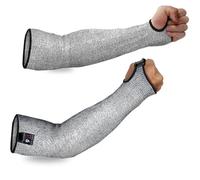 MOOILKO Manchon de protection for bras et poignets travail, 1 pièce, anti-coupure, niveau 5 HPPE, résistant aux coupures Résistants à la perforation(40CM)