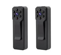 MOOILKO Mini caméra HD Micro Corps magnétique Super Grand Angle détection de Mouvement instantané Enregistrement en Boucle caméscope Stylo sécurité Agent de sécurité(2 Piece K11)