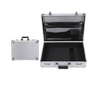 MOOILKO Mot de Passe boîte Sac à Outils Document Portable matériel boîtes fichiers Ensemble Complet Porte-Documents Valise Organisateur sécurité Accès Rapide(Large Sliver)