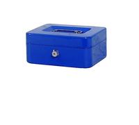 MOOILKO Pratique Mini Petite Caisse Tirelire en Acier Inoxydable Serrure de sécurité verrouillable Petit Coffre-Fort adapté for la décoration Maison 3 Taille L/XL/XXL Accès Rapide(L Blue Key)